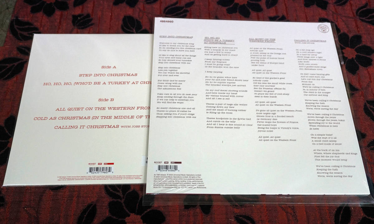 ELTON JOHN (エルトンジョン) : Step Into Christmas 限定カラー盤2種(10inch赤＋12inch白)UK盤・新品未開封品_画像8