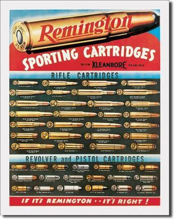 ブリキ看板 /Remington Cartridges (1001) ティンサインプレート インテリア雑貨 アメリカン雑貨 エンボス看板 ドイツ製 ショップ 店舗　_画像1