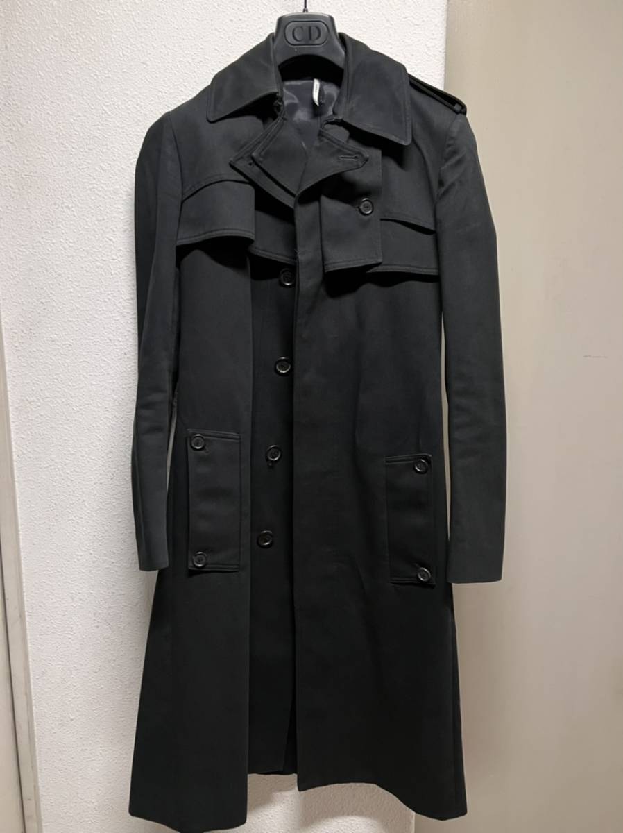 超可爱 Dior homme ディオール オム トレンチコート 黒 44 中古 その他