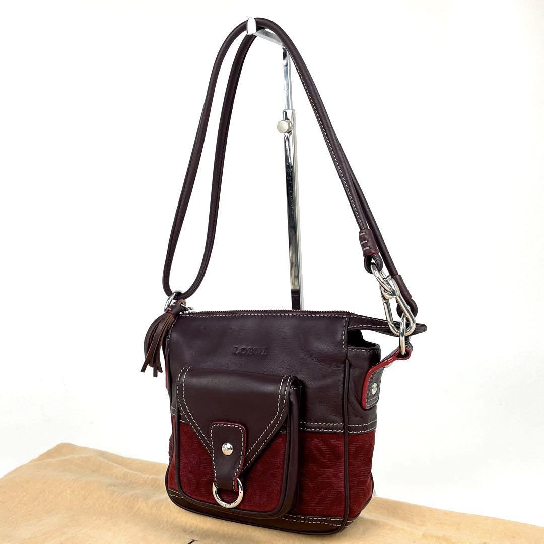 極美品】LOEWE ロエベ ショルダーバッグ 2way アナグラム シルバー金具