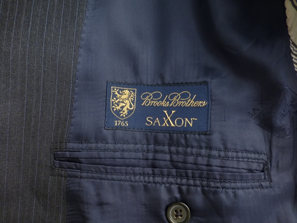 ◆BROOKS BROTHERS ジャケット 46L 美品 SAXXON Madison キングサイズ サクソン マディソン グレーストライプ ブルックスブラザーズ_画像4