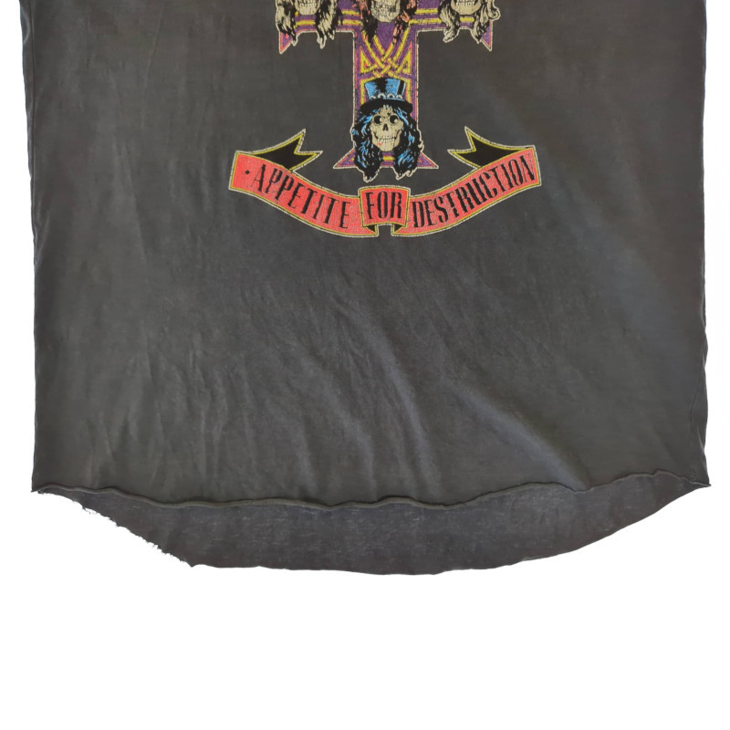 REMI RELIEF レミレリーフ GUNS N' ROSES ガンズ アンド ローゼズ 七分袖 Tシャツ グレー ダメージ加工 Mサイズ 595978の画像6