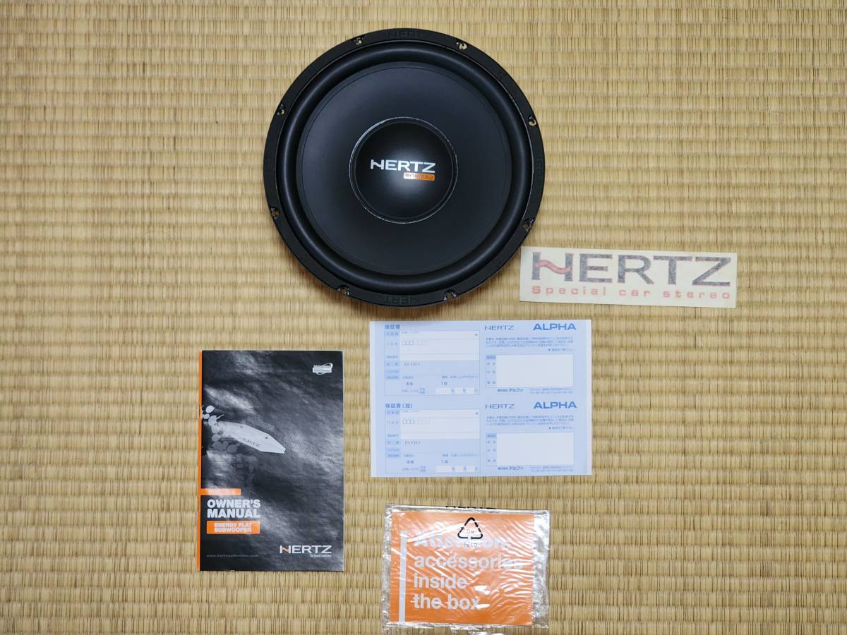 発送無料！HERTZ ES F25.5 ウーファー ENERGY 900W 300W RMS Single 4ohm 25cm（検索ROCKFORD JBLKICKER KENWOOD ALPINE CARROZERIA HELIX)_画像1