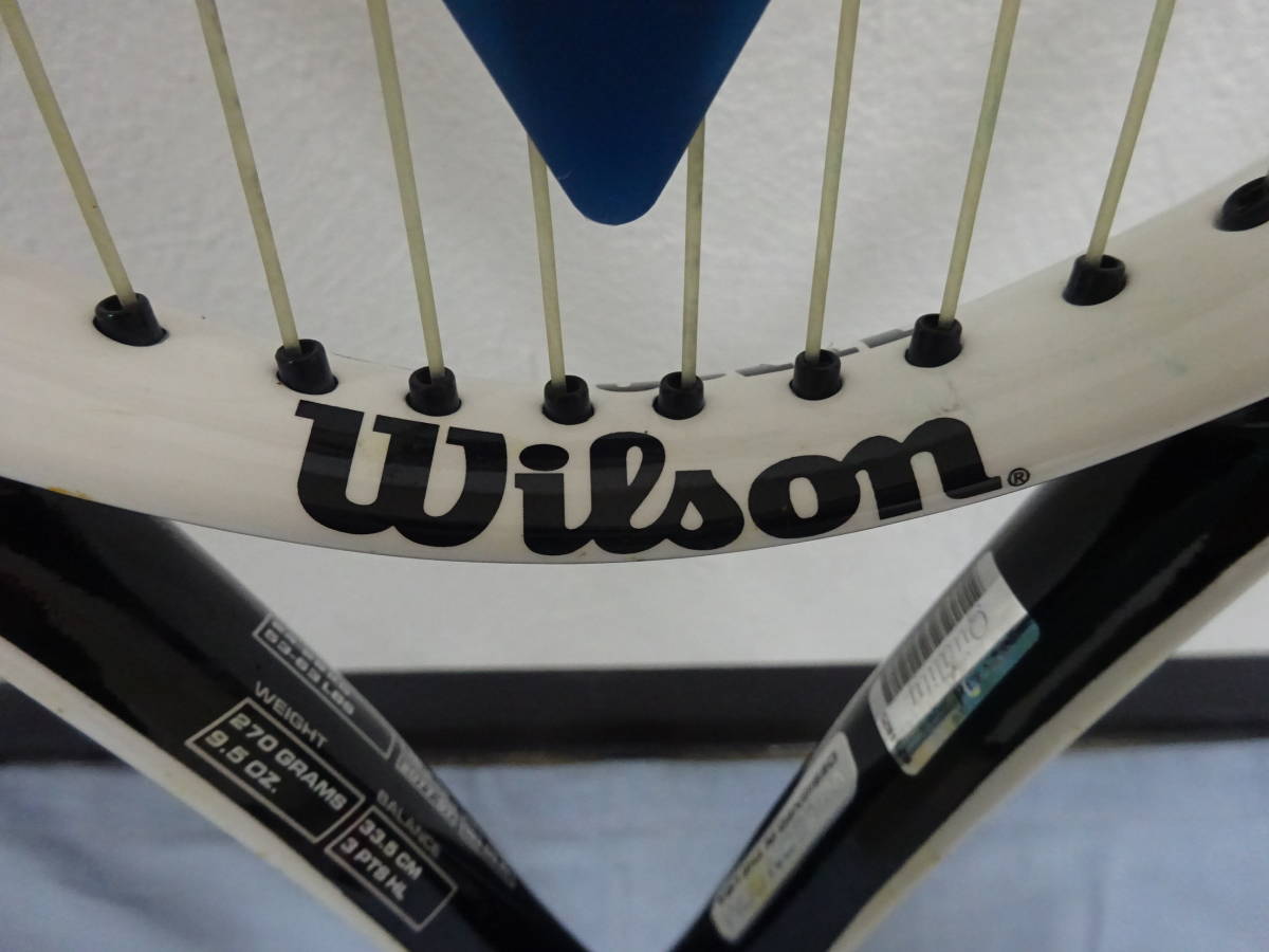 （Q-ち-630） Wilson ウィルソン K FACTER テニスラケット 300ｇ ケース付き 中古_画像4