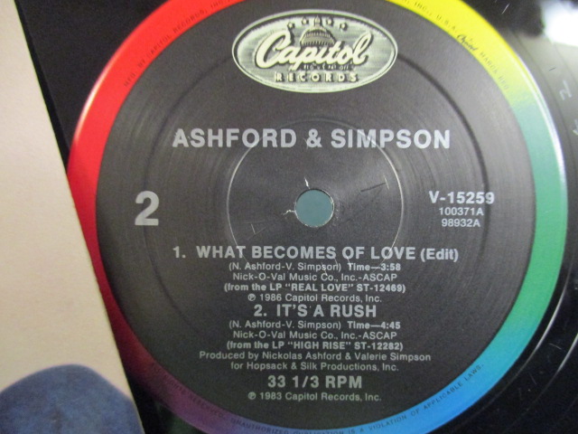 Ashford & Simpson ： What Becomes Of Love 12'' c/w It's A Rush // 5点で送料無料_画像3