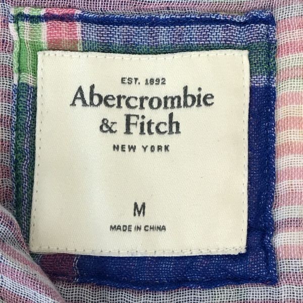 Abercrombie&Fitch*.. чувство / рубашка с длинным рукавом [women*s size -M/ синий серия /blue серия / проверка ]Tops/Shirts*BH106