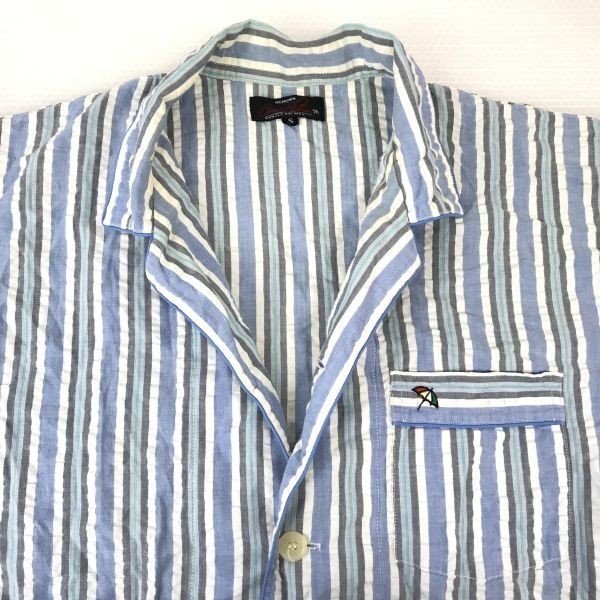 Arnold Palmer/ Arnold Palmer * short sleeves shirt / cotton [ men's S/ blue / blue / stripe ]*BG193