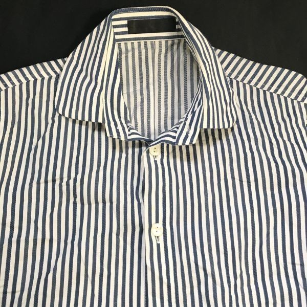  made in Japan *BOYCOTT* long sleeve shirt [ men's S/1/ navy × white / stripe ]*BG562