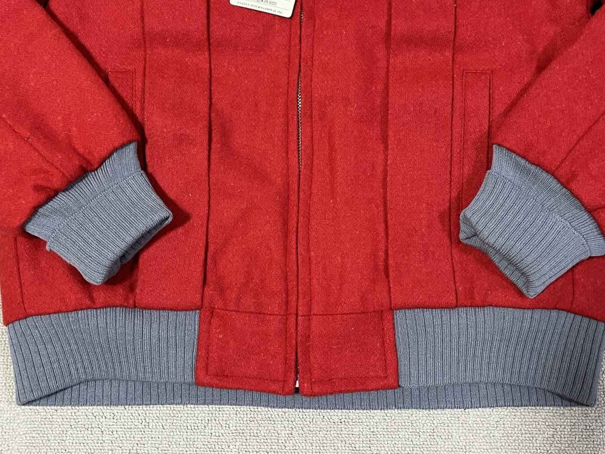 DRY BONES ドライボーンズ ジップアップ ウール ジャケット ブルゾン 50's Style 38 M 日本製 赤 レッドの画像6