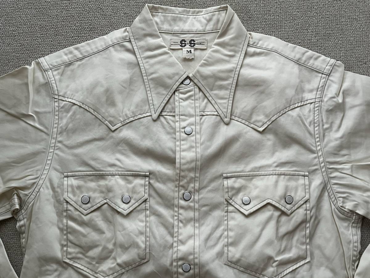 大きな取引 新品 日本製 白 38 M ウエスタンシャツ ワークシャツ