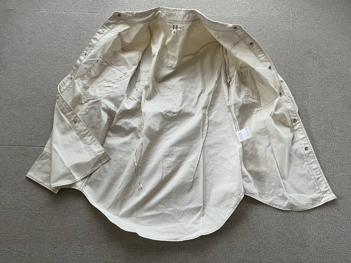 大きな取引 新品 日本製 白 38 M ウエスタンシャツ ワークシャツ