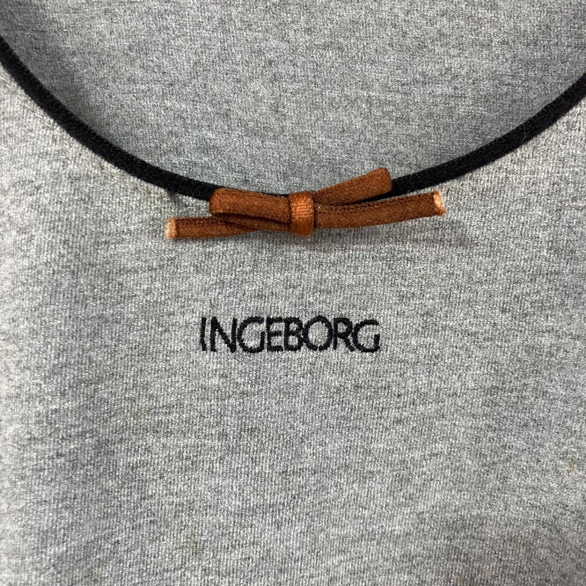 F6611NL 日本製 INGEBORG インゲボルグ サイズS ロングTシャツ ロンT 長袖カットソー 長袖Tシャツ グレー レディース ピンクハウス_画像3