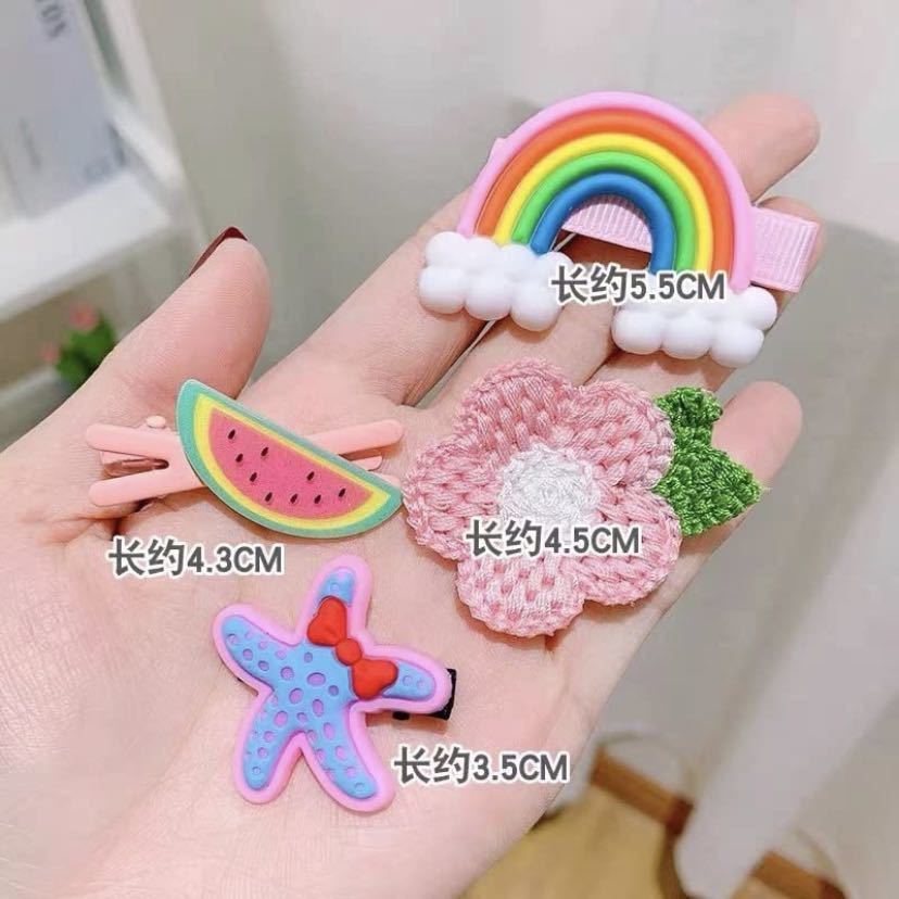  child hair clip 14 piece set hairpin s Lee pin patch n stop ... Kids hair clip front . clip pretty fruit pattern color pin 