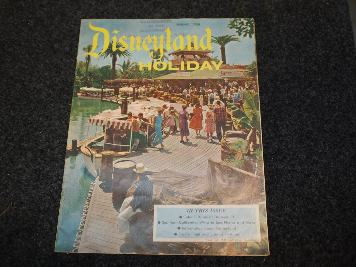 1958年　Disneyland　パンフレット　SANTA ANA FREEWAY AT HARBOR BLVD ANAHEIM　NEW HOTEL CLARK_画像1