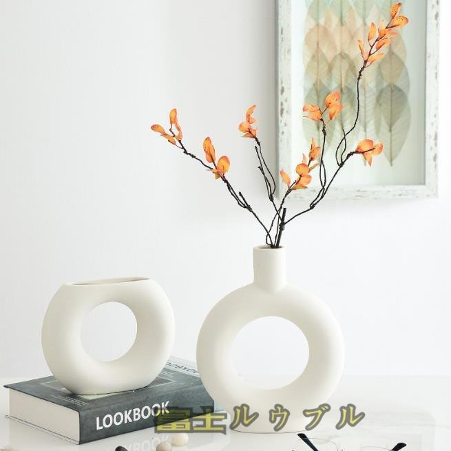  самый новый продукт популярный рекомендация * 2 позиций комплект ваза Швеция производство Северная Европа керамика белый ваза для цветов интерьер декортивный элемент подарок круг цветок основа 