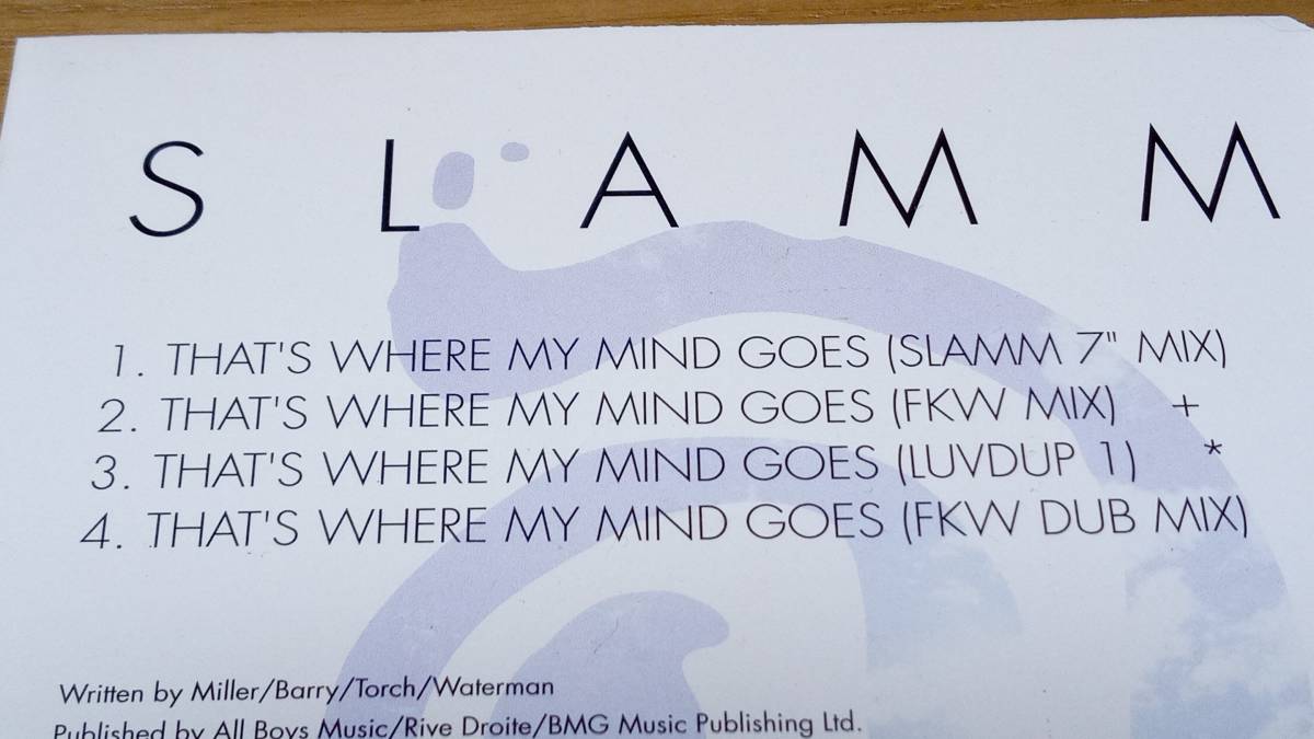 【PWL】◇CD 中古◇SLAMM スラム / That's Where My Mind Goes◇ 【Produced By Miller/Waterman】◇輸入盤◇【全４曲収録】シングル盤