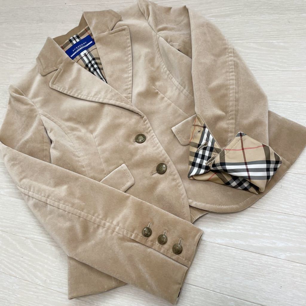 バーバリー Burberry 女の子 160 卒服 ベロア セットアップ 卒業式