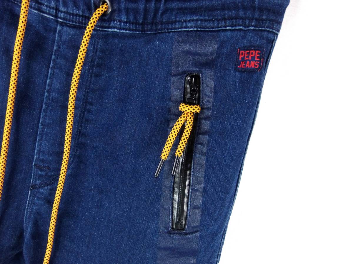 ■Pepe Jeans ぺぺジーンズ GYM INDIGO / PM201647R / メンズ / インディゴ ウォッシュ加工 ストレッチ デニム ジョガーパンツ size 30_画像8