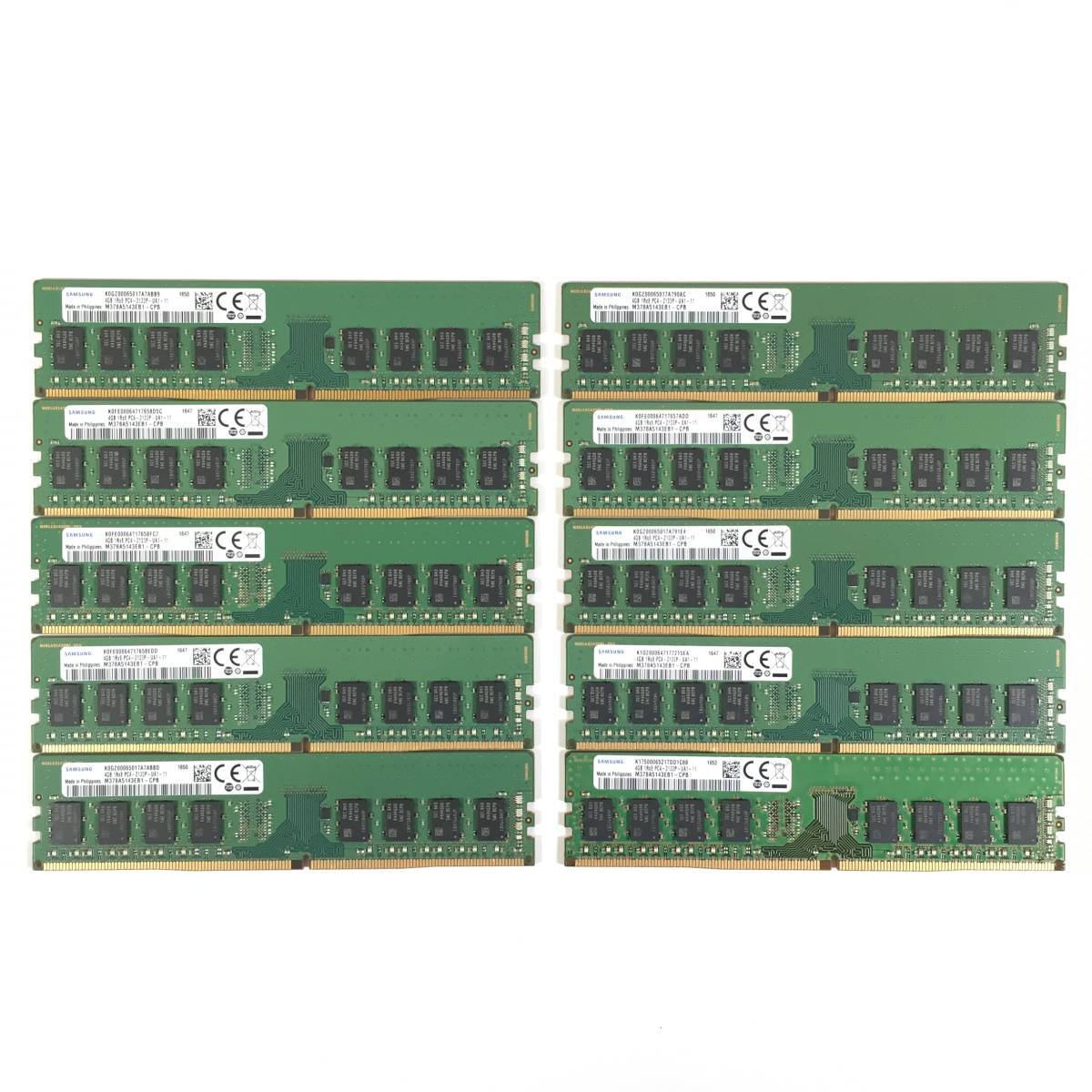 K5032075 SAMSUNG 4GB 1RX8 PC4-2133P メモリ デスクトップ 用 10点【中古動作品】