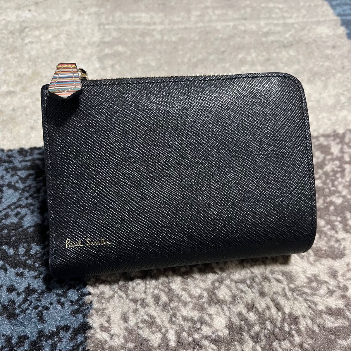 ついに再入荷! 小銭入 ポールスミス マルチストライプ 定番二つ折財布