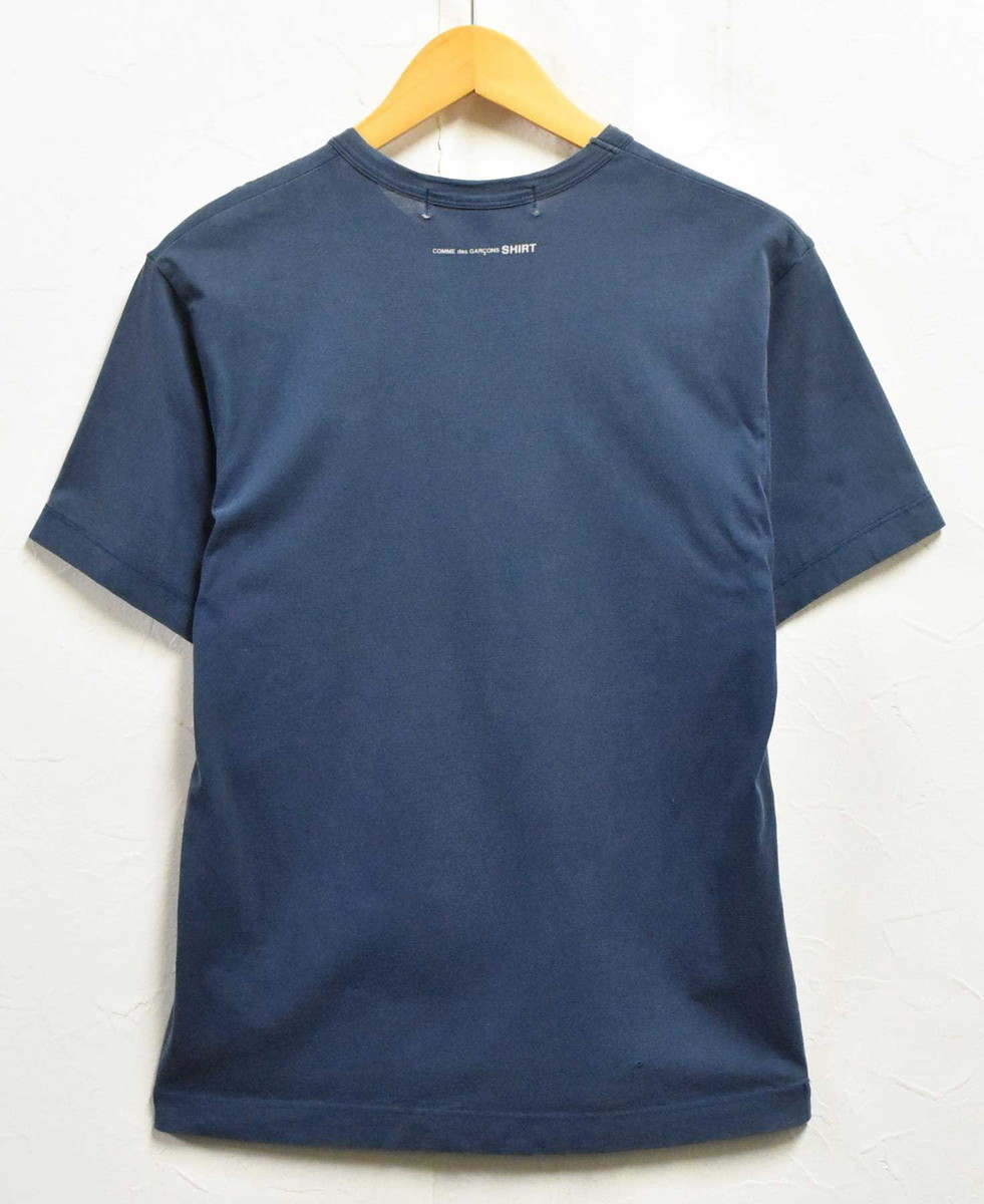 トルコ製 COMME des GARCONS SHIRT コム・デ・ギャルソン シャツ 半袖Tシャツ ネイビー系 メンズS(31129_画像2