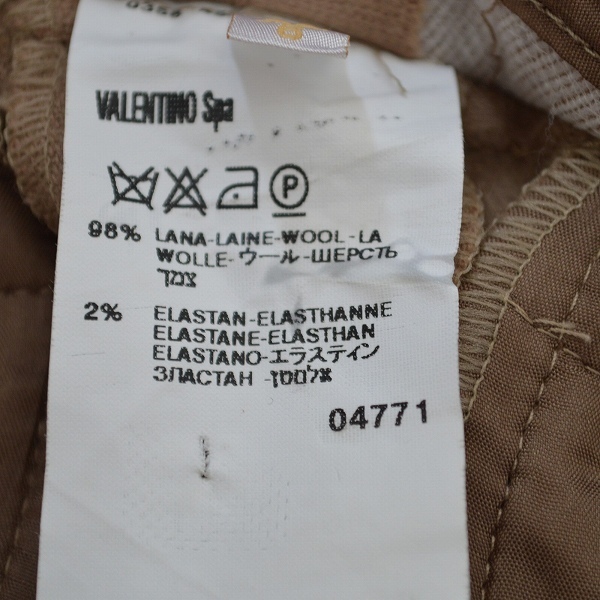 #wnc ヴァレンティノ VALENTINO パンツ 42 ベージュ系 イタリア製 レディース [656683]_画像5