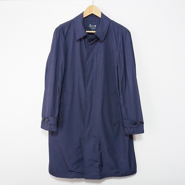 残りわずか】 #apc パパス プラス Papas + コート M 紺 ステンカラー