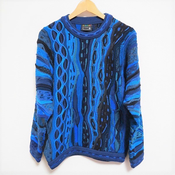 wnc クージー COOGI ニット・セーター S 青系 オーストラリア製 メンズ