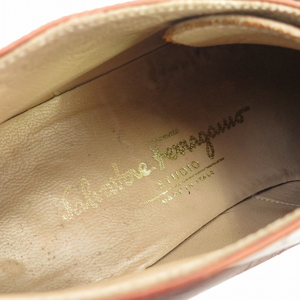 #ans フェラガモ Ferragamo チャッカーブーツ 7 2E 茶 メンズ [779885]_画像8