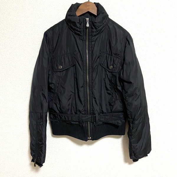 #wnc カルバンクライン Calvinklein Jeans ブルゾン ダウンジャケット L 黒 ジップアップ リブ レディース [795802]_画像1