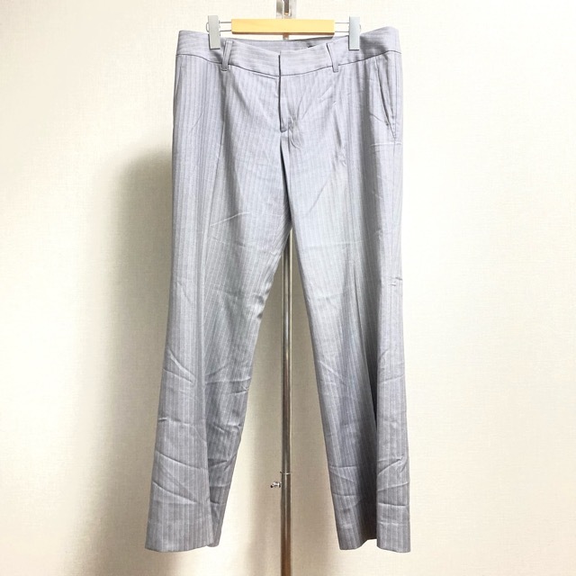 #anc Untitled UNTITLED pants 44 gray stripe large size lady's [802448]