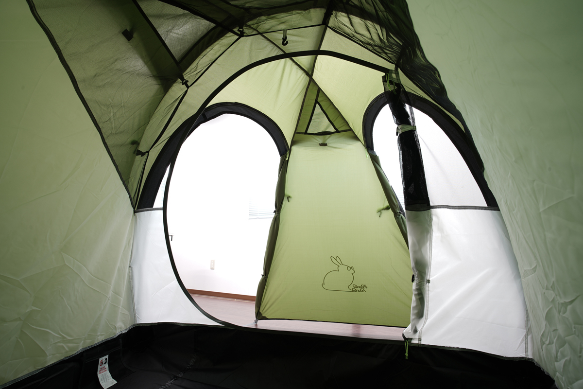 自立式 ダブルウォール 2層構造 アウトドア キャンプテント ドーム型 ２－３人用 前室付 2ルームテント RS51 - 5