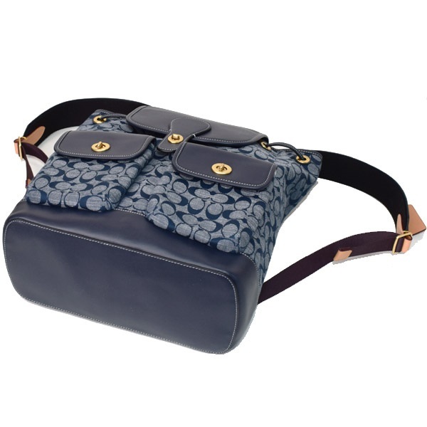 コーチ バッグ COACH シャンブレー カーフレザー シグネチャー