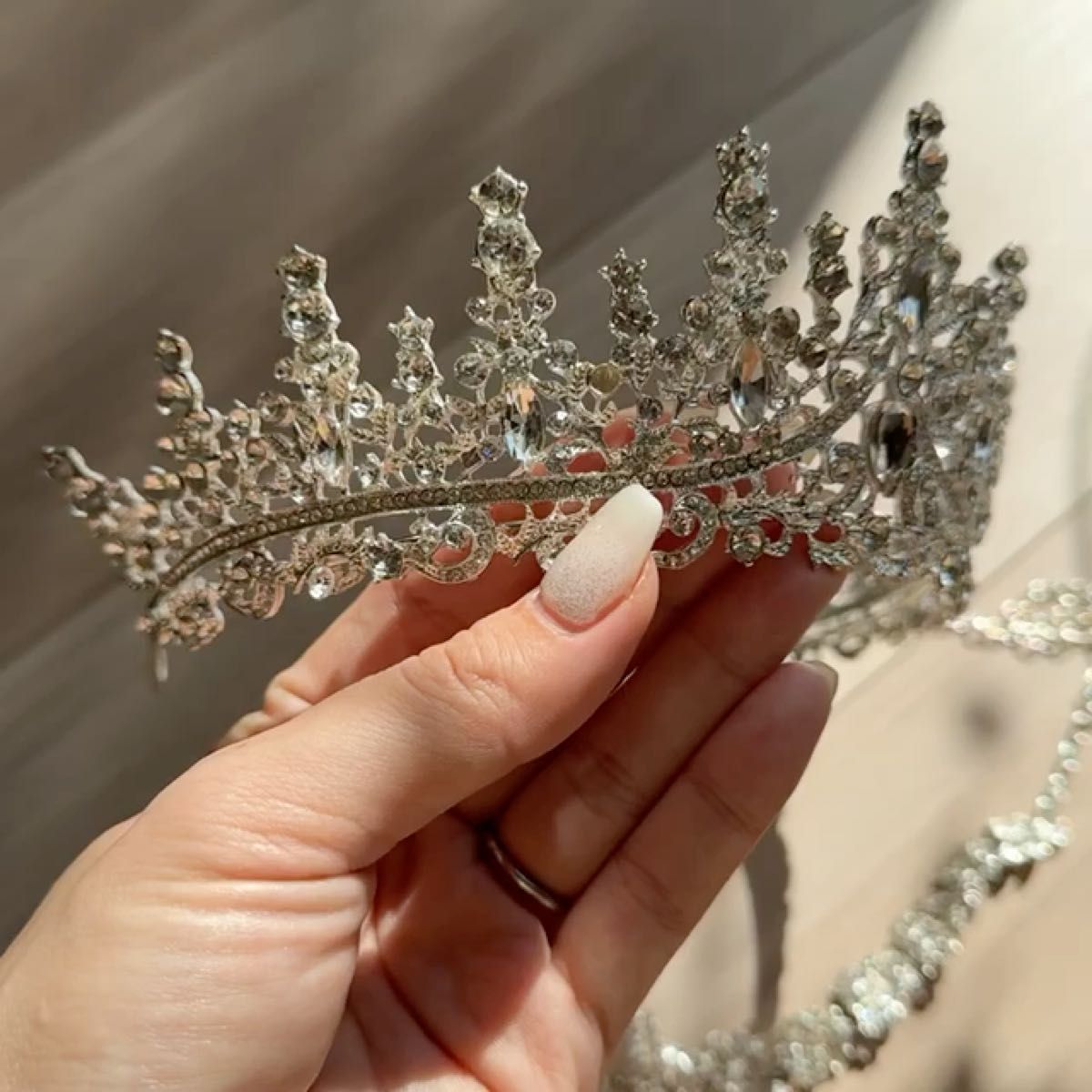 ブライダルアクセサリー ティアラ&ネックレス 花嫁 前撮り プレ花嫁