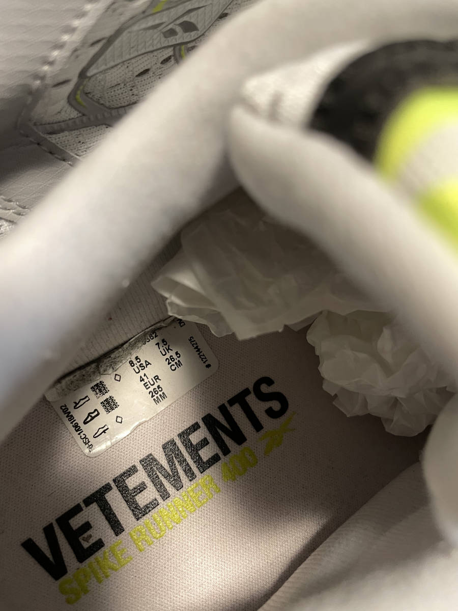 VETEMENTS ヴェトモン×Reebok スニーカー | anpicacolombia.co