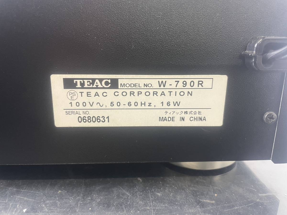 TEAC ティアック W-790R ダブル カセットデッキ プレーヤー 動作確認済み　神奈川県厚木市保管　　Y23.C-8_画像8