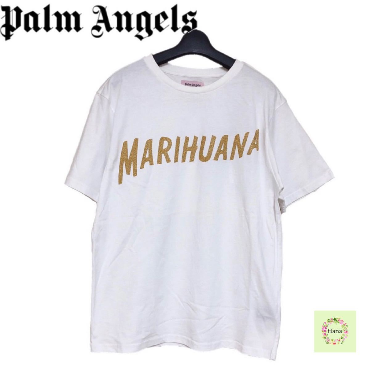 【新品】Palm Angels パーム エンジェルス グリッター Ｔシャツ 半袖 ホワイト 白 メンズ Ｓ_画像1