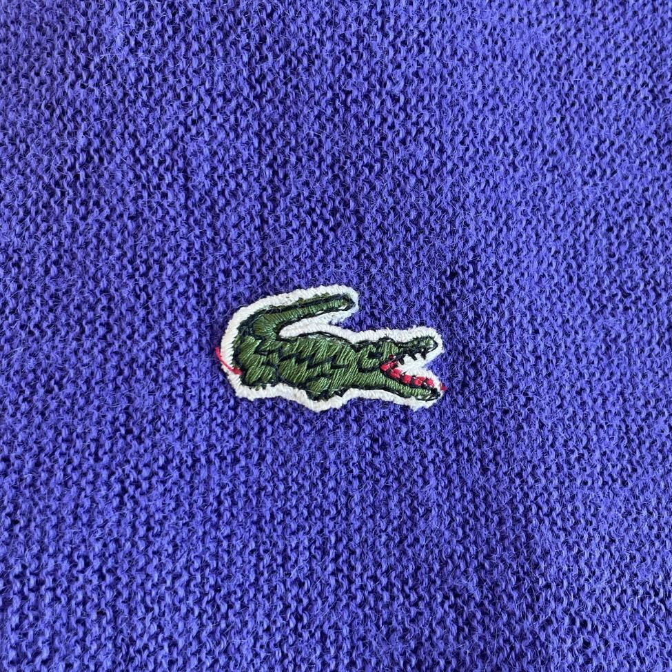 80s IZOD LACOSTE アイゾット ラコステ カーディガン 長袖 トップス パープル 1