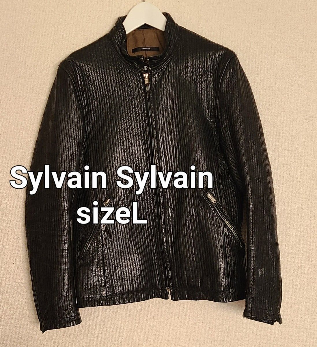 お客様満足度NO.1 ライダースジャケット シングル 【美品】フェイク ...