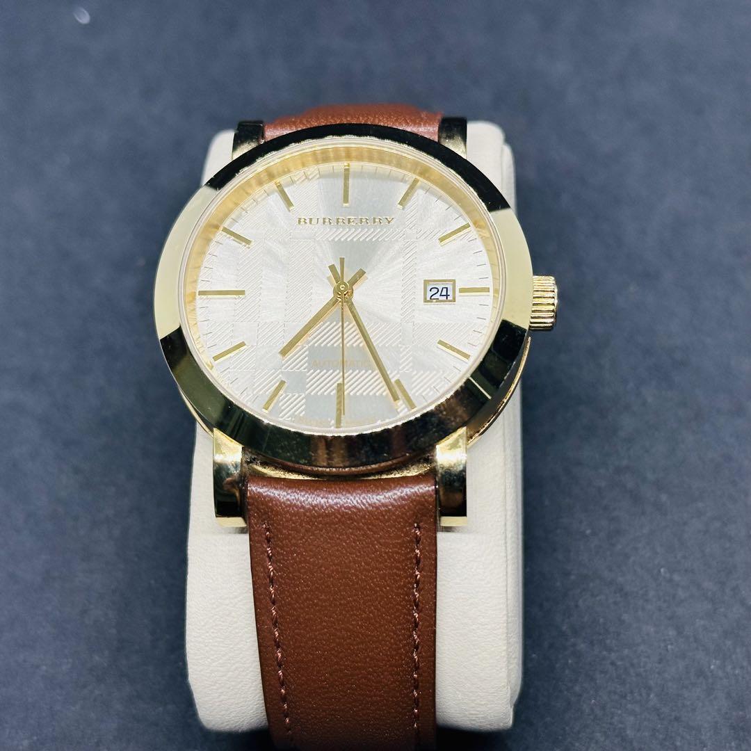 Burberry BU1782 ゴールド 腕時計 裏スケ スケルトン 金 茶 ブラウン