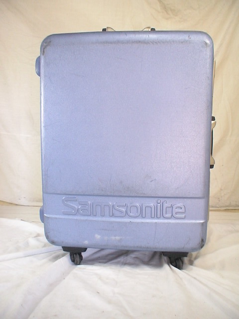 1780　サムソナイト　青　鍵付　スーツケース　キャリケース　旅行用　ビジネストラベルバック_画像1