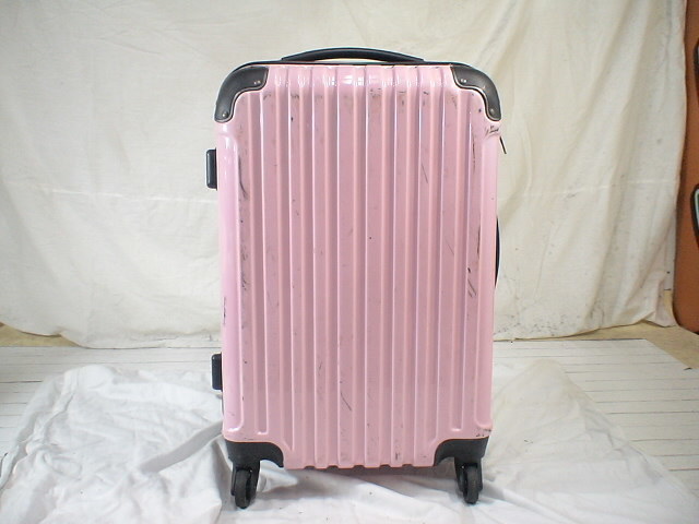 2194　ピンク　鍵付き　TSAロック付　スーツケース　キャリケース　旅行用　ビジネストラベルバック_画像1