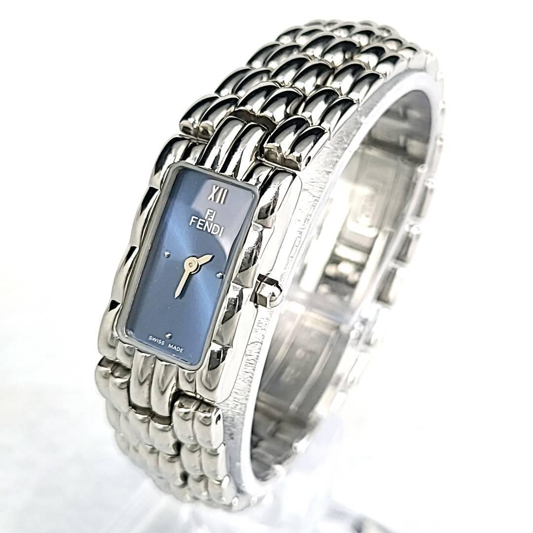 フェンディ 660L 腕時計 ブルー文字盤 シルバー 稼働品 - 時計