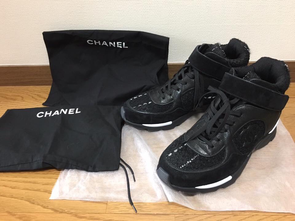 シャネル Chanel スニーカー ハイカット サイズ42 日本サイズ27 激レア_画像1