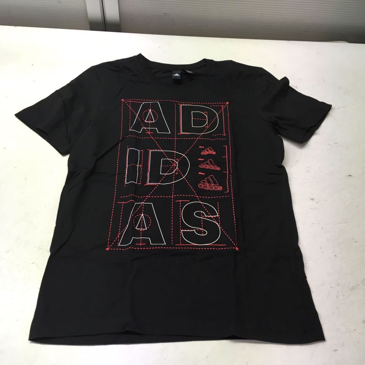 送料無料★adidas アディダス★半袖Tシャツ　トップス★Mサイズ★ブラック　黒#50320sjk_画像1