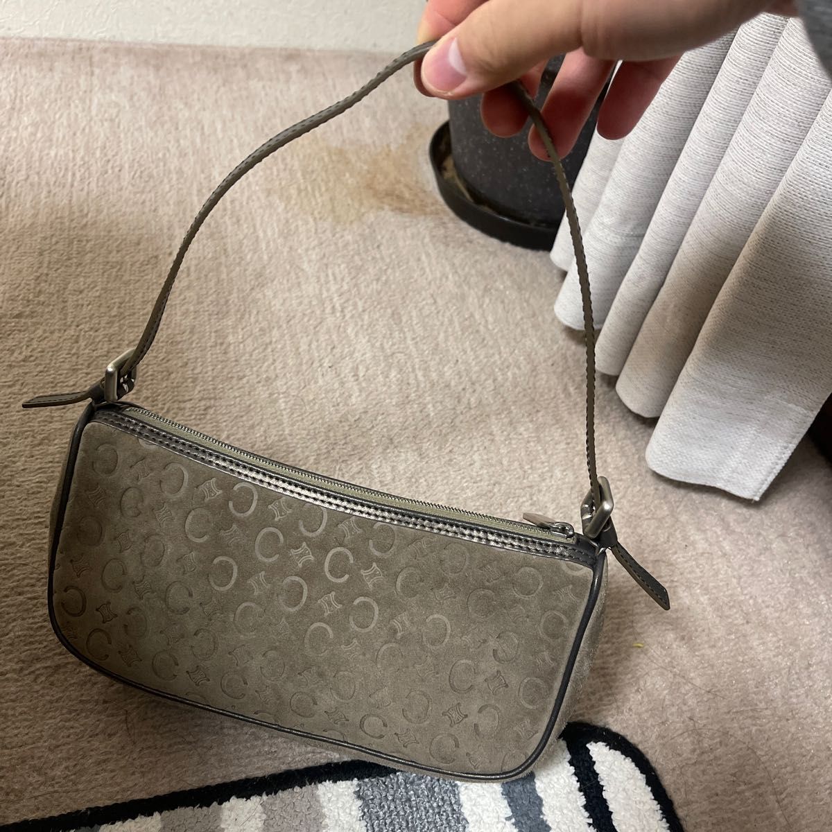 美品 CELINE セリーヌ ワンショルダーバッグ マカダム ハンドバッグ