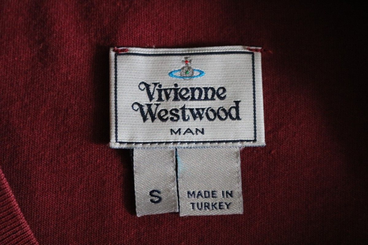 【Vivienne Westwood】半袖Tシャツ　ロゴ　赤茶　M相当★