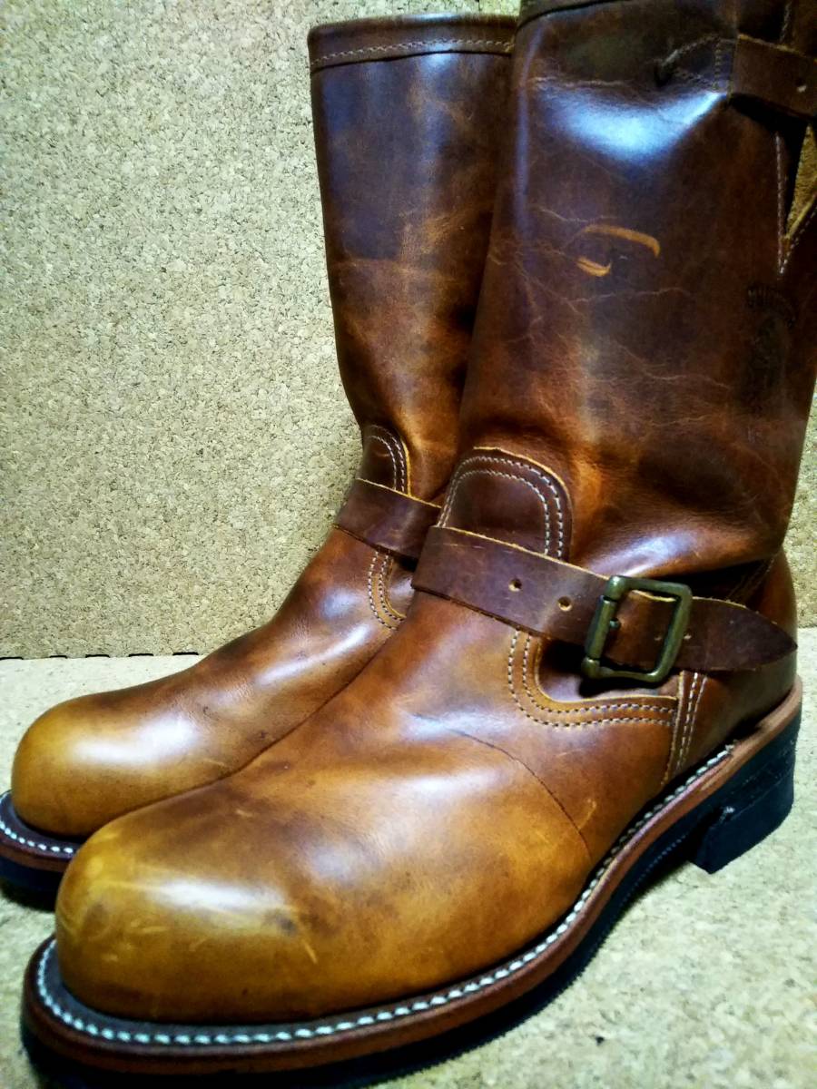 【CHIPPEWA】チペワ 91066 11インチ スチールトゥ エンジニアブーツ 8.5E(26.5cm)白タグ タンレネゲード 11" ENGINEER BOOTS【美品】