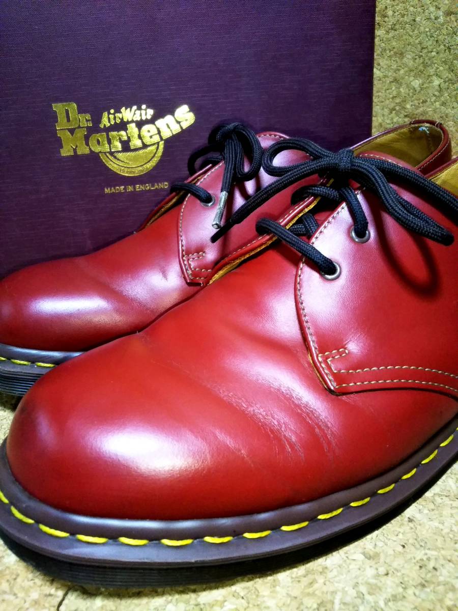 【Dr.MARTENS】ドクターマーチン 英国製 VINTAGE 1461Z 3ホールシューズ UK10 (29cm ) イングランド製 OXBLOOD 初期型復刻【箱付き】_画像1