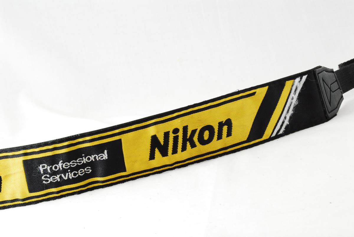 * Nikon Pro strap Nikon Professional Services lens for 2 generation strap black color × yellow color Prost NPS embroidery Professional *